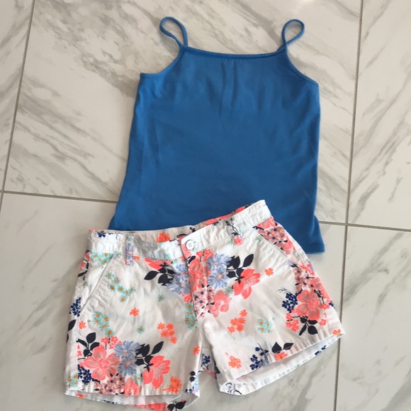 Girls floral shorts and tank top - Picture 1 of 7